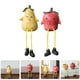 thumbnail image 5 of 2 piezas de adorno lateral de mesa, figura de fruta de dibujos animados, decoración artesanal de resina, linda decoración de gabinete de frutas, 5 of 5