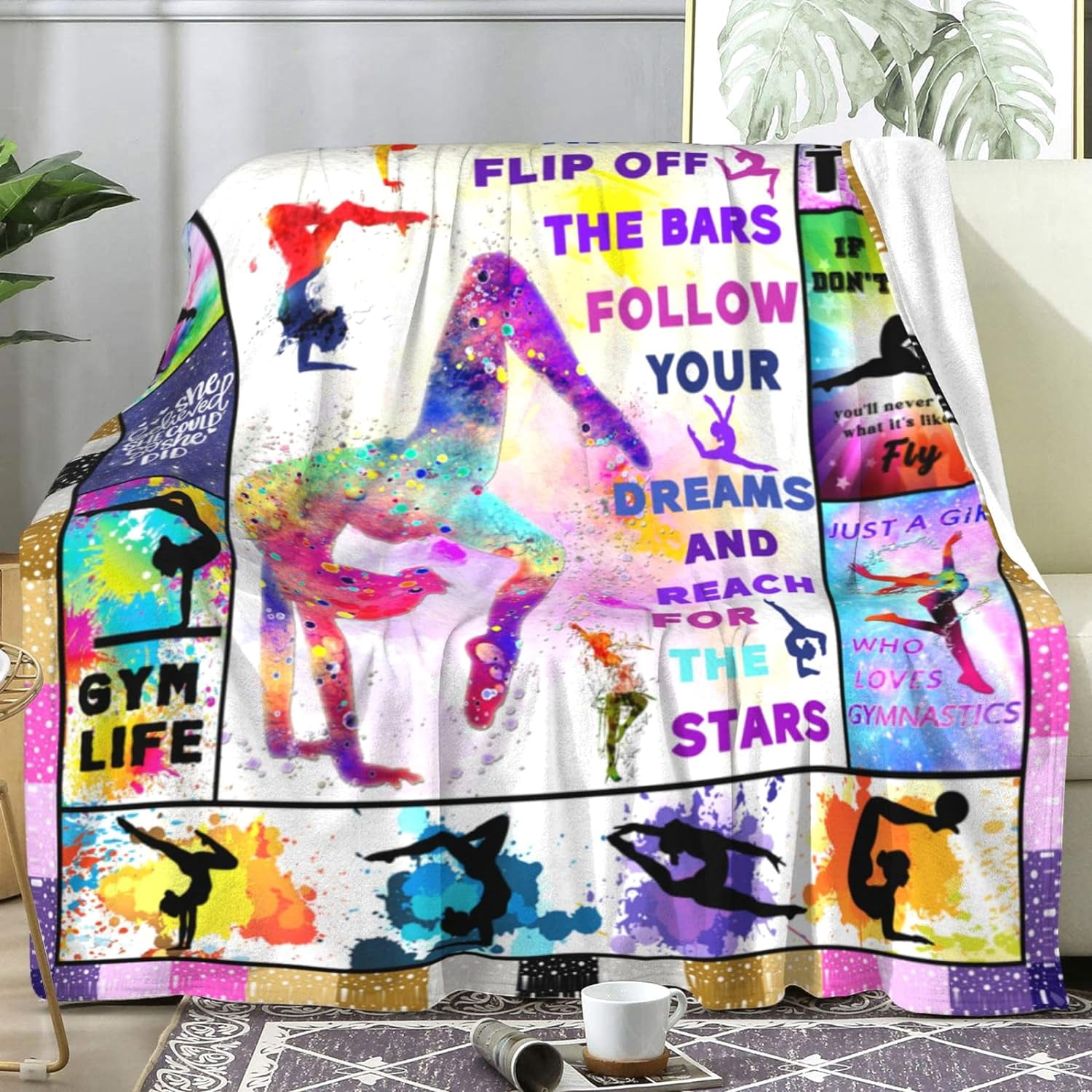 Dance Blanket Soft Cozy Bed Couch Dances Theme Throw Blankets Birthday Gifts for Teen Girls Teachers Women 50"x40"