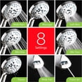 thumbnail image 4 of Hotel Spa Aquacare Cabezal de ducha de mano de alta presión con 8 modos - Boquillas antiobstrucción Lavado a presión incorporado para limpiar la bañera extra larga de 6 pies. Soportes superiores y de, 4 of 8