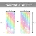 thumbnail image 5 of Colorful Rainbow Curtains for Girls Bedroom 42Wx63H Inch Rod Pocket Ombre Cute Pastel Kids Room Decor Sky Clouds Star Art Printed Baby Nursery Princess Girly Living Room Window Drapes 2 Panel, 5 of 5