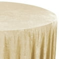 thumbnail image 2 of Pack of 1, Velvet 132" Round Tablecloth - Champagne for Wedding, Winter Wonderland Themes, Holiday Celebration, Birthday Party, and Ballroom Gala, 2 of 3
