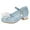Blue, variant on Toddler Little Kid Girls Dress Pumps Glitter Sequins Princess Flower Low Heels Party Show Dance Shoes Rhinestone Sandals Kids Summer Outdoor Shoes Blue 4 Years-4.5 Years