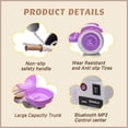 thumbnail image 3 of Track Seven 12V Kids Ride on Motorcycle, 3-Wheel 2-Seater Electric Motorcycle with Dual Motor, Bluetooth, LED Lights, Storage Trunk, Front Hook, Ride on Toy Car for Boys Girls Aged 3+, Purple, 3 of 7