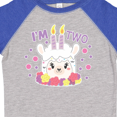 thumbnail image 4 of Inktastic I'm Two with Flowers and Cute Llama Cake Girls Toddler T-Shirt, 4 of 5