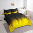 thumbnail image 3 of Manfei Yellow Artwork Abstract Twin Bedding Sets 7-Piece, Chic Stripes Ombre Bedding Comforter Set, Aesthetic Gradient Modern Reversible Sheet Sets, Luxury Bedroom Decor, 3 of 7