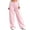 Pink, variant on AHTJRT Drawstring Pants for Girls Boys Casual Lightweight Elastic Waist Trousers with Pockets Summer Outdoor Camping Hiking Fishing Bottoms Purple 13-14 Years