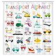 thumbnail image 2 of Vehicles Alphabet Shower Curtain for Kids,Kid Excavator Tractor Machinery Trucks Shower Curtain,Construction Vehicle Shower Curtain For Boys, Bulldozer Crane Bath Curtain Equipment Truck Bath Curtain, 2 of 2