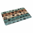 thumbnail image 2 of Black Dog Claws Door Mat&nbsp;Indoor Outdoor Entrance,Non Slip Small Rug for Kitchen Bathroom Entryway Rug,Cat Pets Printed Teal Brown Wood Grain Washable Doormat Floor Mat for Office Home 16x24 Inch, 2 of 8