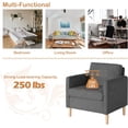 thumbnail image 7 of LAZZO Mid Century Modern Accent Arm Chair, Comfy Upholstered Living Room Chair, Bedroom Reading Chair for Adults, Space-Saving Small Space Furniture, Gray, 7 of 7