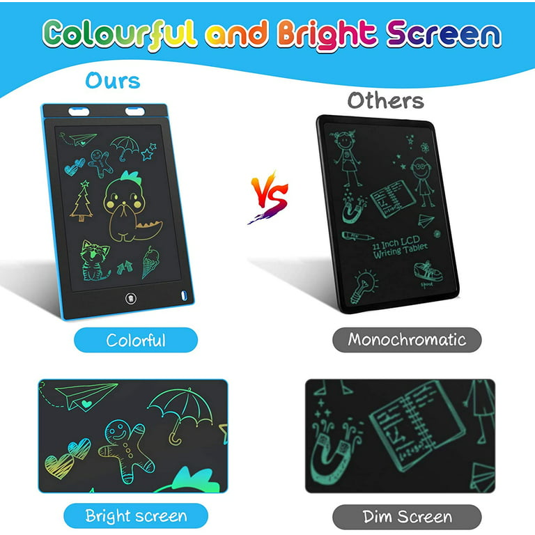 2 Pack LCD Writing Tablet for Kids, Colorful 10 Inch Doodle Board Drawing  Pad, Scribbler Boards Drawing Tablet, Kids Learning Educational Toys Gifts