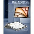 thumbnail image 4 of TiMOVO Case for New iPad Air 13 inch (M4/M3/M2-2026/2025/2024) with Pencil Holder, Slim Stand Protective Cover with Clear Transparent Back Shell for iPad Air 13 inch, Auto Wake/Sleep, Light Gray, 4 of 9