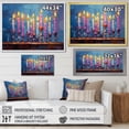 thumbnail image 4 of Designart "Hanukkah'S Vibrant Hues In Judaism" Judaism Floater Framed Canvas Art Print, 4 of 5