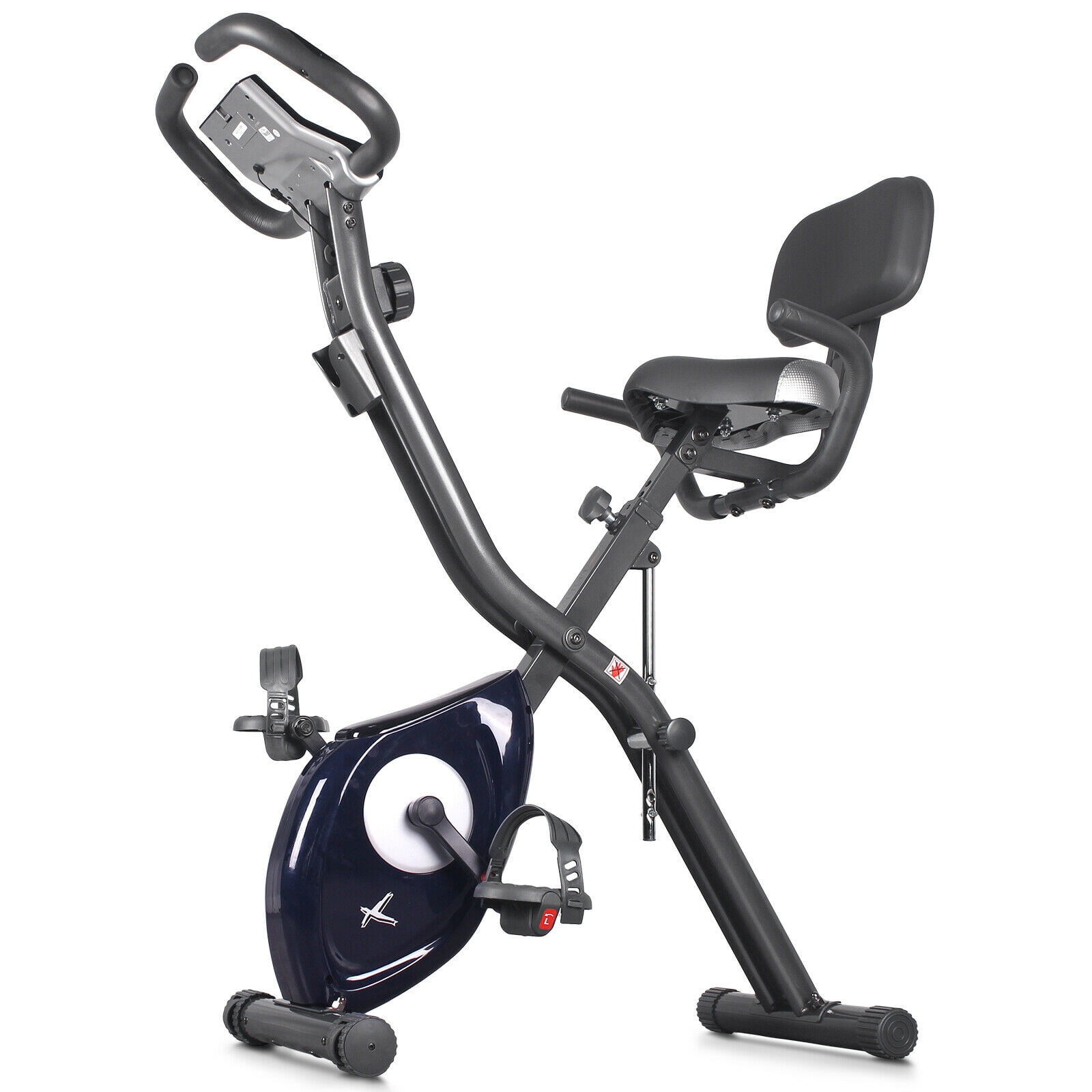 2in1 Folding Exercise Bike Machine Indoor Cycling Fitness Trainer 10 Level Home 