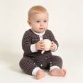 thumbnail image 3 of HAiming Baby Boys Girls Striped Jumpsuit Long Sleeve Button Loose Casual Trendy Snowsuit Fall Winter Outdoors Clothes, 3 of 5