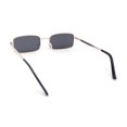 thumbnail image 4 of Mens Classic Narrow Rectangle Metal Rim Dad Sunglasses Gold - Black, 4 of 4