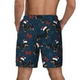 thumbnail image 4 of Daiia Christmas Dachshund Mens Swim Trunks Swim Shorts Quick Dry Swim Shorts with Mesh Lining Pockets-Small, 4 of 9