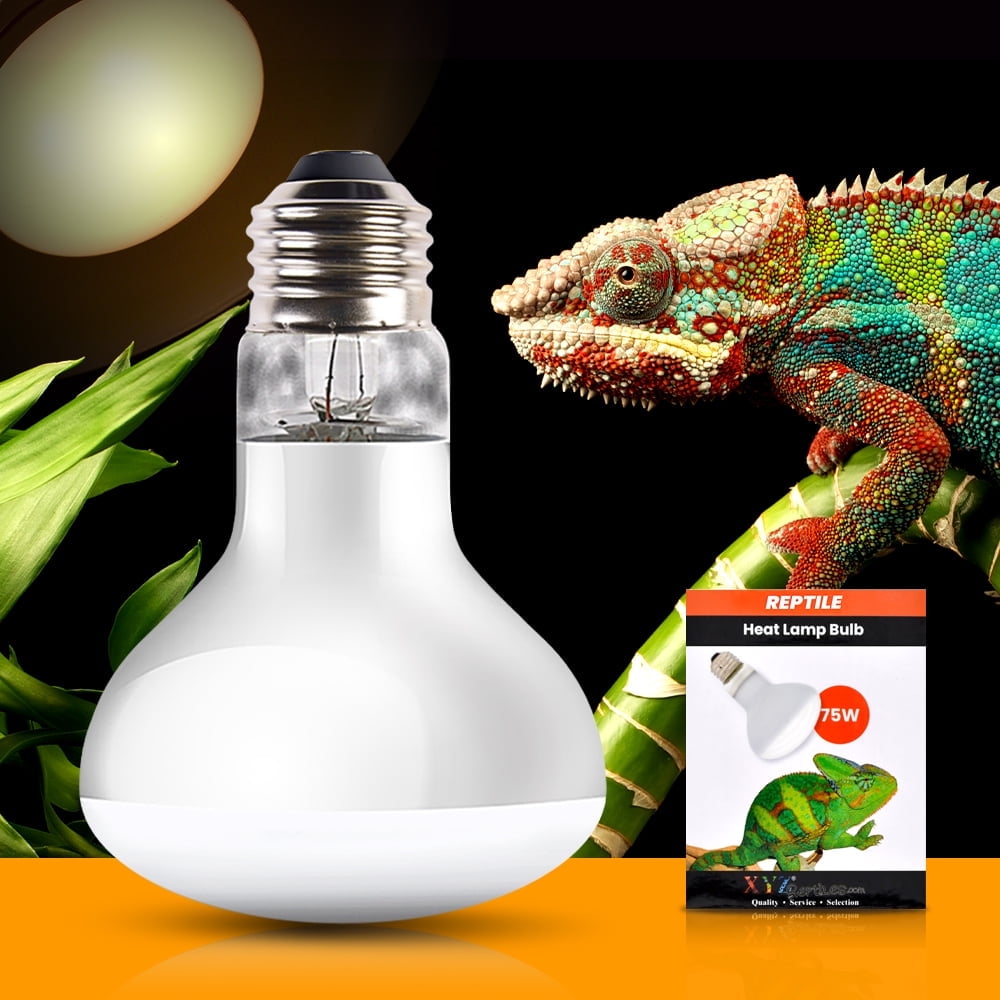 XYZReptiles 75W Reptile Heat Lamp for Lizard, Turtle, Terrarium Basking with UVA