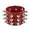 Red, variant on Punk Wide Leather Bracelet - Goth Rock Leather Wristband with Metal Studded