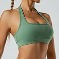 thumbnail image 5 of Workout Bras for Women Seamless Bra Feature V-Neck Balconette Bra Style W-1121 Green M, 5 of 8