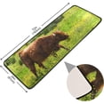 thumbnail image 2 of Dreamtimes Highland Cow Runner Rug 2'x6' Kitchen Rug Non Slip with Rubber Backing Cool Day Washable Soft Area Rug Carpet Entryway Rug Runner for Hallway Bedroom Kitchen Decor, 2 of 6