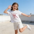 thumbnail image 6 of ITSAME T-Shirts for Girls, Lightweight Comfort Cute Bow Cotton Summer Casual Fashion Tops White Size 10, 6 of 9