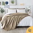 thumbnail image 4 of Cobija Queen, Frazada Ultra Suave, 100% Microfibra de Poliéster, Premium (Beige) Laila Comfort., 4 of 8