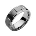 thumbnail image 1 of INOX Jewelry Stainless Steel Tungsten Carbide and Ceramic Ring (11), 1 of 1