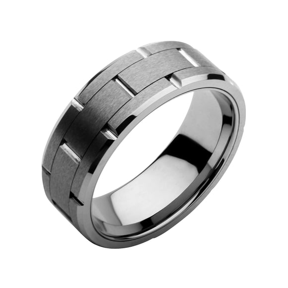 INOX Jewelry Stainless Steel Tungsten Carbide and Ceramic Ring (11)