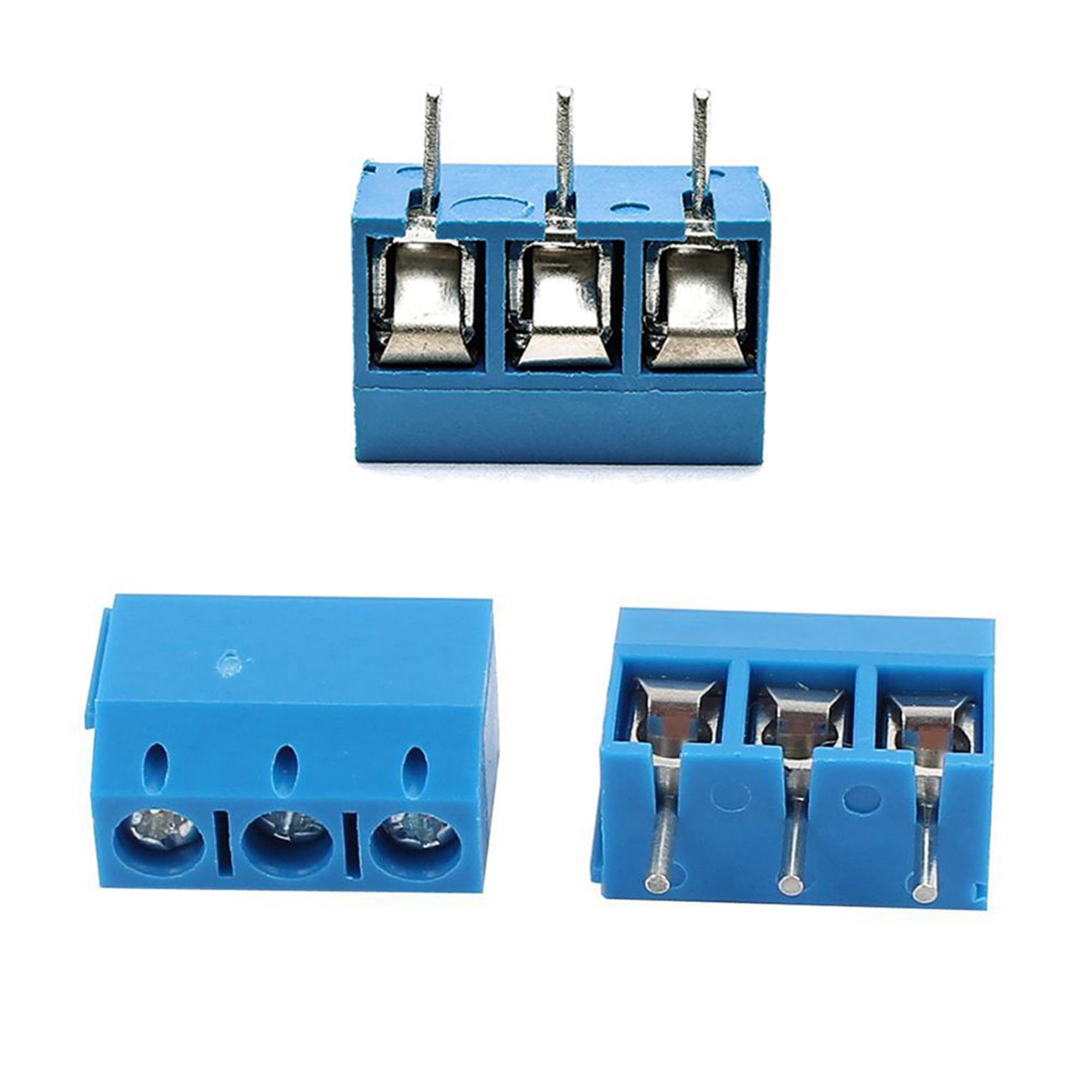 200PCS Blue ABS KF301-3P 5.08mm 3 Pin Connect Terminal Screw Terminal Connector