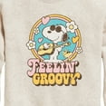 thumbnail image 3 of Peanuts - Feelin Groovy Snoopy And Woodstock - Toddler And Youth Crewneck Fleece Sweatshirt, 3 of 6