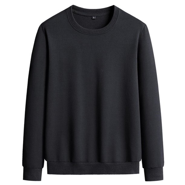 Blusas y camisas de manga larga y cuello redondo para hombre, moda informal, cómodas, lisas, holgadas, de manga larga y cuello redondo, sudaderas, blusa tipo pulóver para hombre, blusa de poliéster.