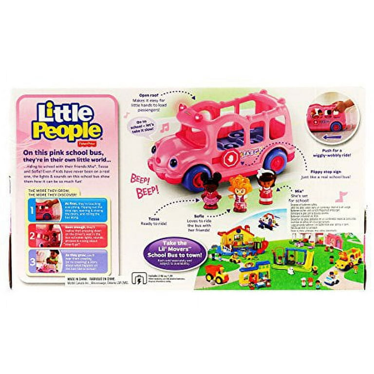 Fisher Price 09283001882 Pink Lil Movers School Bus Little People by Fisher Price