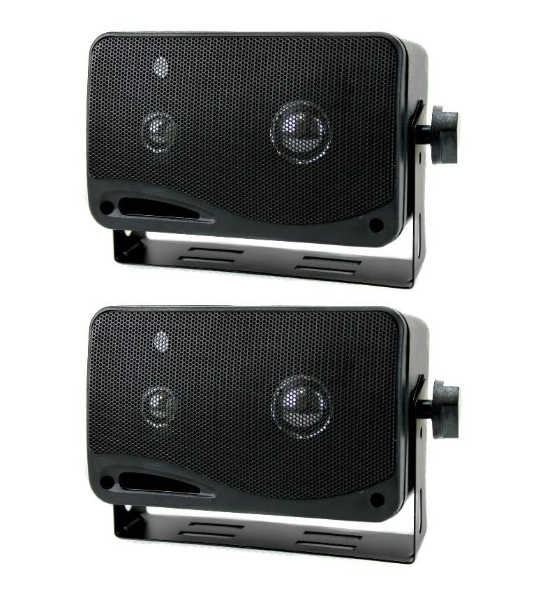 Lot of 2 2022SX 200W 3-Way 3.75" Car Audio Mini Box / Home Speakers Pyramid 