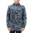 thumbnail image 3 of Men's Heavy Weight Winter Coat Removable Faux Fur Trim Hood Puffer Parka Jacket (Blue Camo, 2XL), 3 of 6