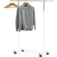 Simple Houseware Standard Rod Clothing Garment Rack, White