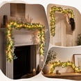 thumbnail image 5 of Ywbawe 6.9ft Pre Lit Norfolk Pine Christmas Garland with Red Berries and Pinecones Lighted Faux Greenery Garland for Mantel Fireplace Window Decor, 1 Pack, 5 of 9