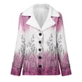 thumbnail image 4 of Herrnalise Jackets For Women Fashion Long Sleeve Pocket Plush Button Coat Shackets For Women 2024 fall Pink,M, 4 of 5