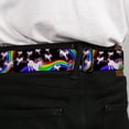 thumbnail image 4 of Buckle-Down Belt, Seatbelt Buckle Belt, Unicorns Rainbow Swirl Black, Youth 22 to 32 Inches, 4 of 9