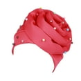 thumbnail image 3 of EnJoCho Women,s Solid Color Beaded Toe Cap Cap Space Cotton Candy Color BeadedBig Flower Hat Turban Cap, 3 of 6