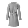 thumbnail image 4 of Baberdicy Women's Belted Wool Coat, Slim Fit Lapel Trench Overcoat for Elegance , Belted Wool Coat, Notch-Collar Long Jacket, Winter Overcoat Grey S, 4 of 5