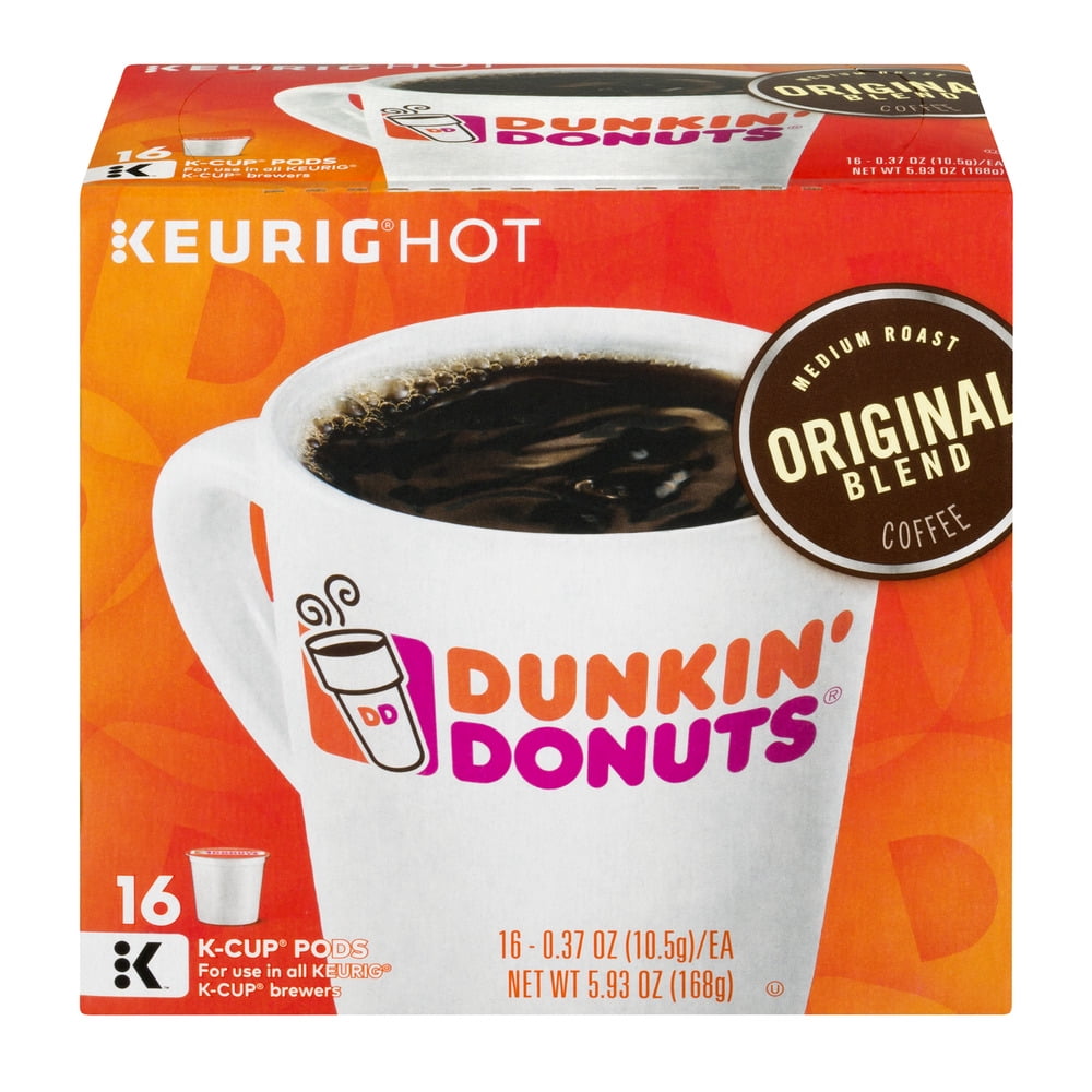 Dunkin' Donuts Original Blend Coffee KCup Pods, Medium Roast, 64 Count