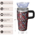 thumbnail image 3 of 20oz Geometric Art Stainless Steel Tumbler With Handle Insulated Double Wall Leak Proof Lid and Straw Travel Cup, 3 of 5