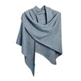 thumbnail image 2 of Ljudmp Sequin Triangle Knit Shawls Wraps For Women Poncho Shoulder Warmer Cape Neck Protecting Scarf Capelets Casual Cover Up For Formal Evening Party Dress Bride Bridesmaid Light Blue, 2 of 4
