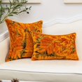 thumbnail image 4 of Funda de almohada Alerfa con bordado de hojas de arce, 50 x 50 cm, color naranja, 4 of 7