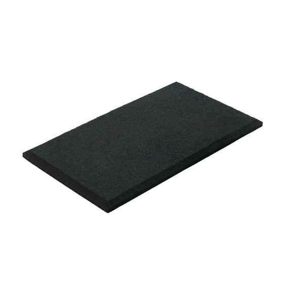 GroundSmart 54” x 32” Recycled Black Rubber Playground Swing Mat, Single Child Safety Play Mat