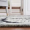 thumbnail image 4 of SAFAVIEH Capri Proinsias Leaves Wool Area Rug, Black/Ivory, 5' x 5' Square, 4 of 11