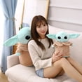 thumbnail image 3 of Disney Star Wars Anime Yoda Grogu Mandalorian figura, lindo modelo de muñecas Yoda relleno, almohada Yoda de dibujos animados, regalo para niños, Deco, 3 of 4