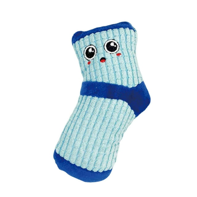 Juguete chirriante para perros, para mantenerlos ocupados, para perros pequeños y medianos, resistente, creativo y ligero. Azul