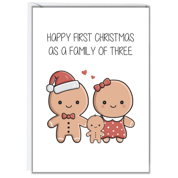 Happy First Christmas as a Family of Three Card