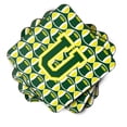 thumbnail image 2 of Letter U Football Green and Yellow Foam Coaster Set of 4, 2 of 3